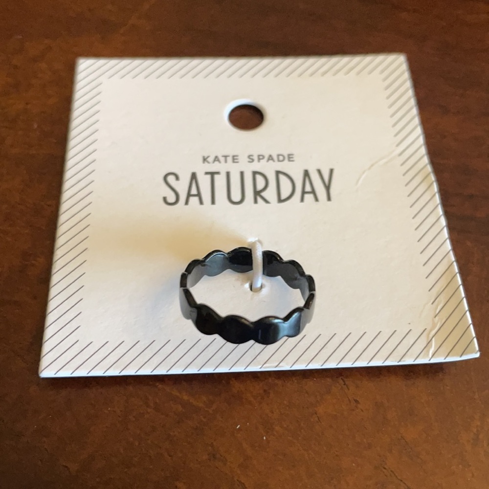 kate spade Saturday black ring. Size 6.